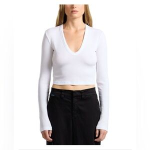 Cotton Citizen Verona Crop U-Neck Shirt NWOT